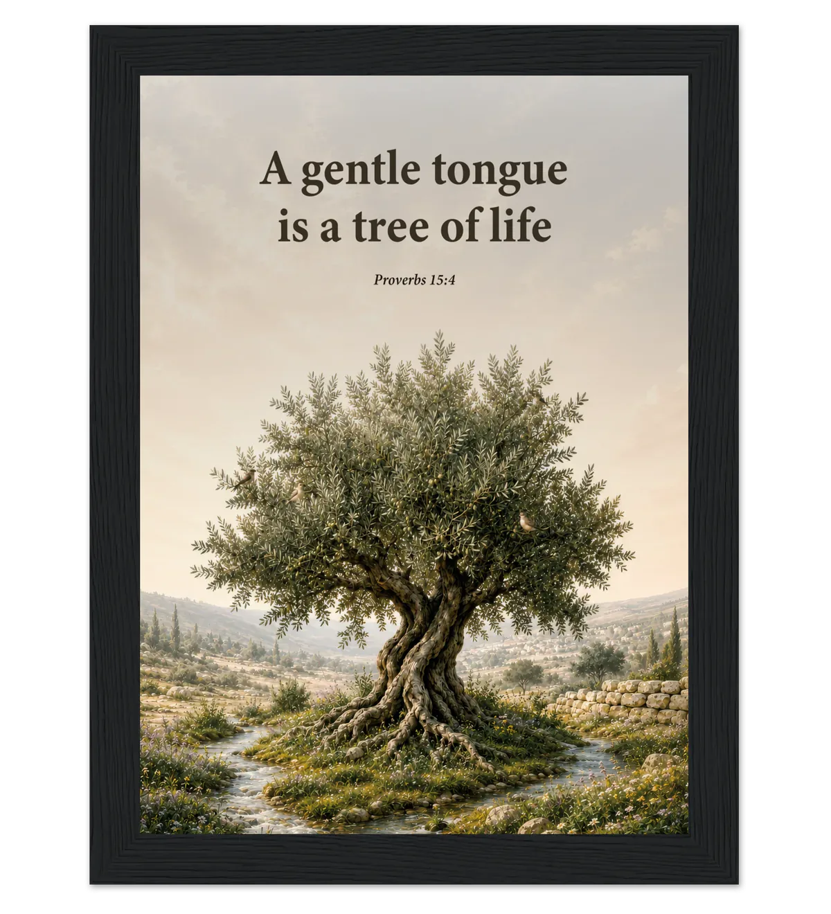 A gentle tongue | Framed