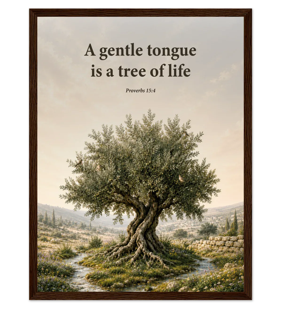 A gentle tongue | Framed