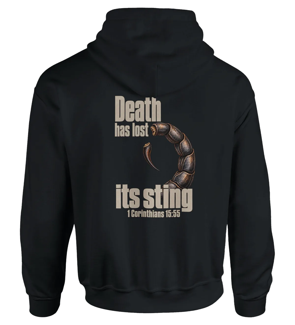 Death has Lost its Sting | Hoodie — black back
