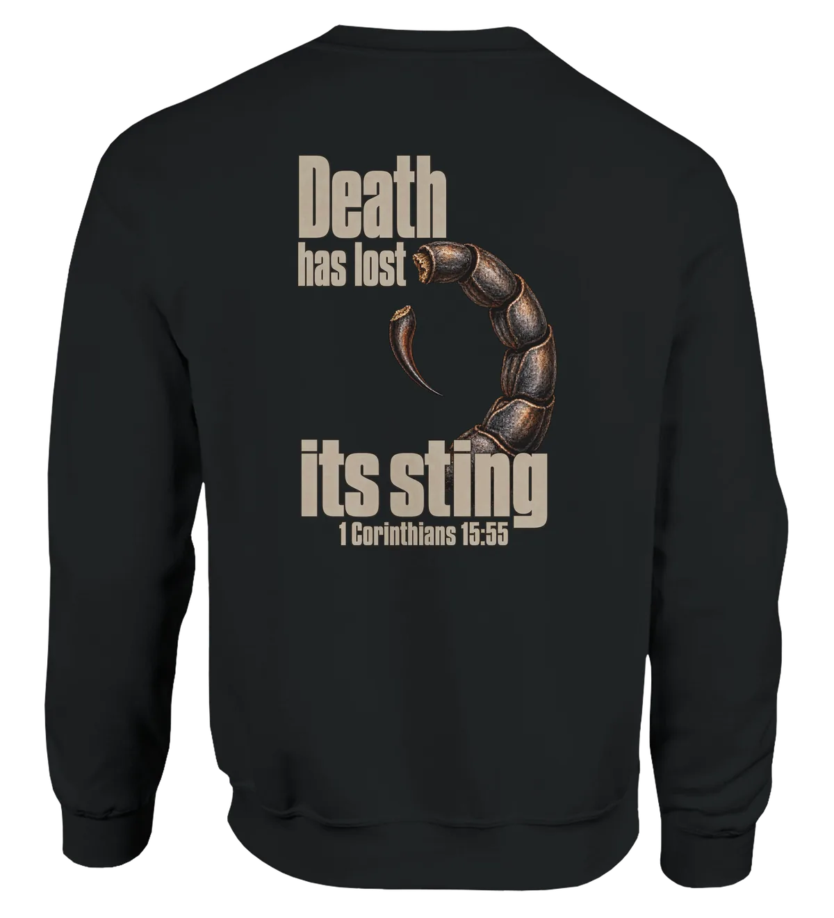 Death has Lost its Sting | Sweatshirt — black back