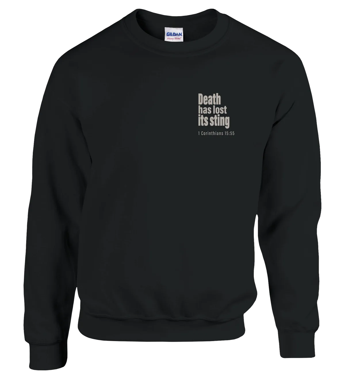 Death has Lost its Sting | Sweatshirt — black front
