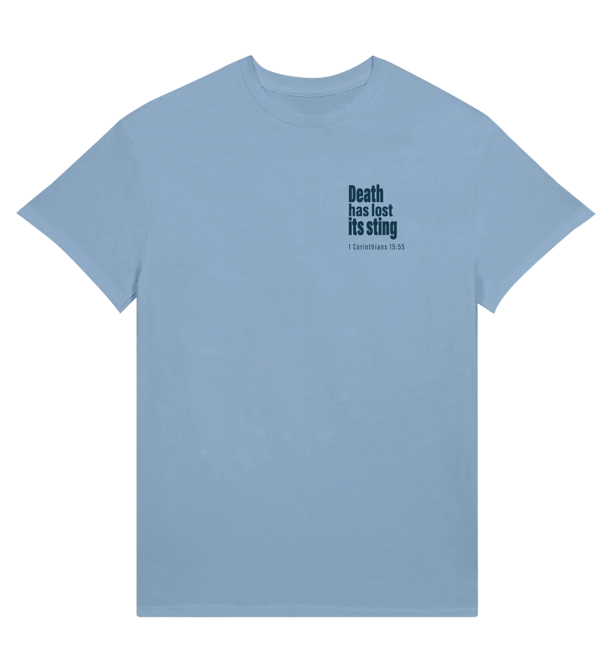 Death has Lost its Sting | T-shirt — light blue front