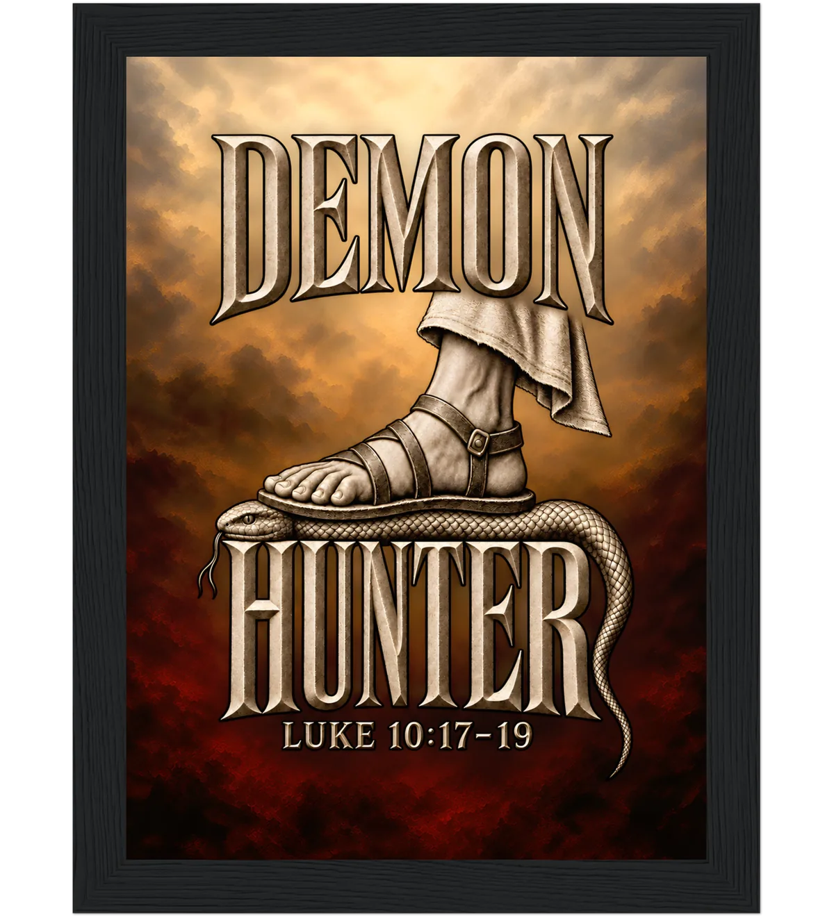 Demon Hunter – Framed poster – 13×18 cm – black