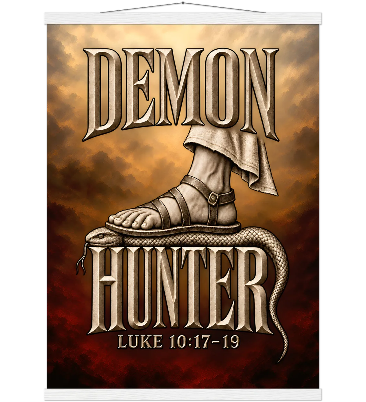 Demon Hunter – Poster with hanger – 50×70 cm – white