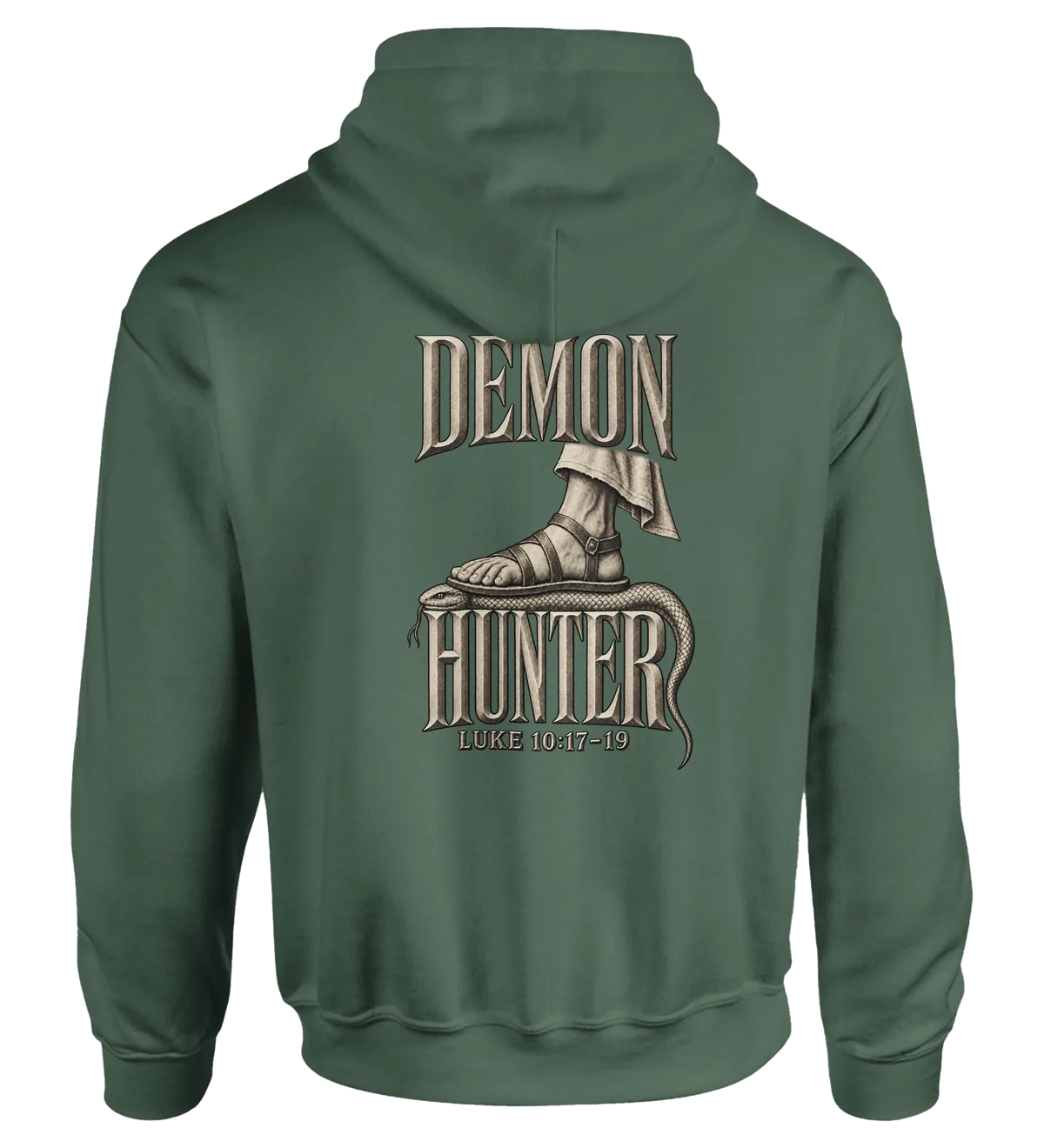 Demon hunter | Hoodie — military green back