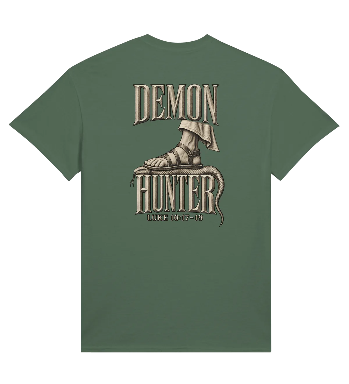 Demon hunter | T-shirt — military green back
