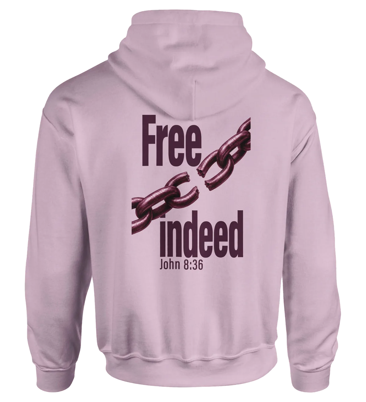 Free Indeed | Hoodie — light pink back