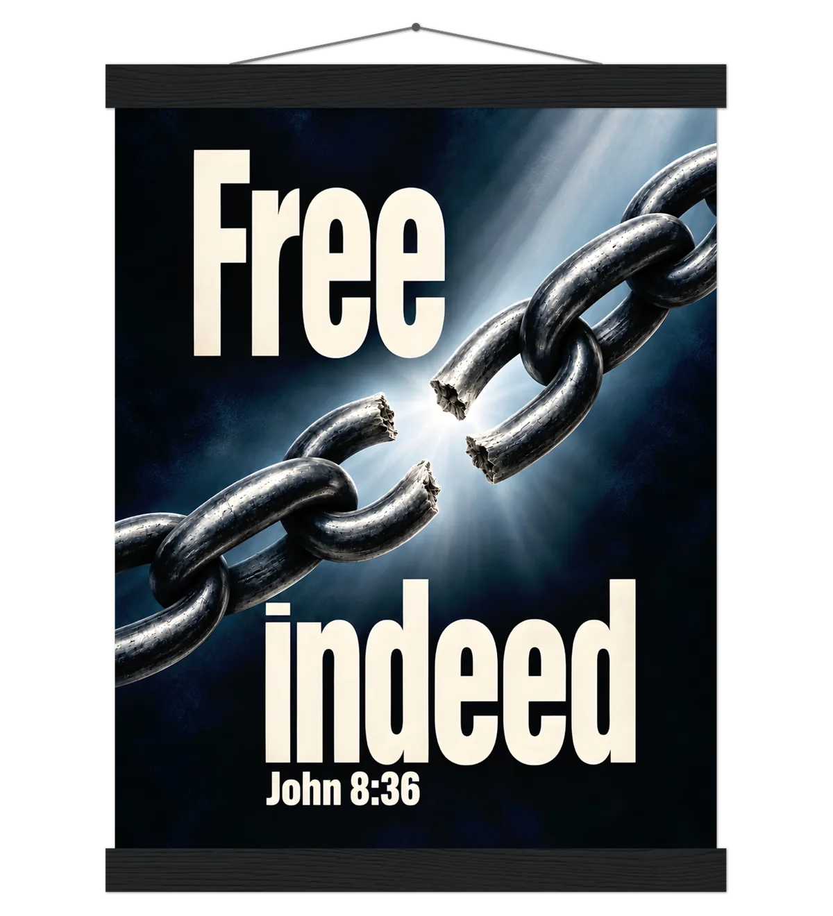 Free Indeed | Poster with hanger — 30x40cm black