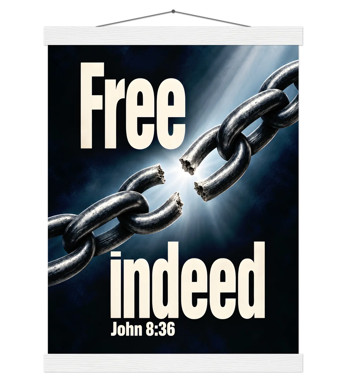 Free Indeed | Poster with hanger — 30x40cm white