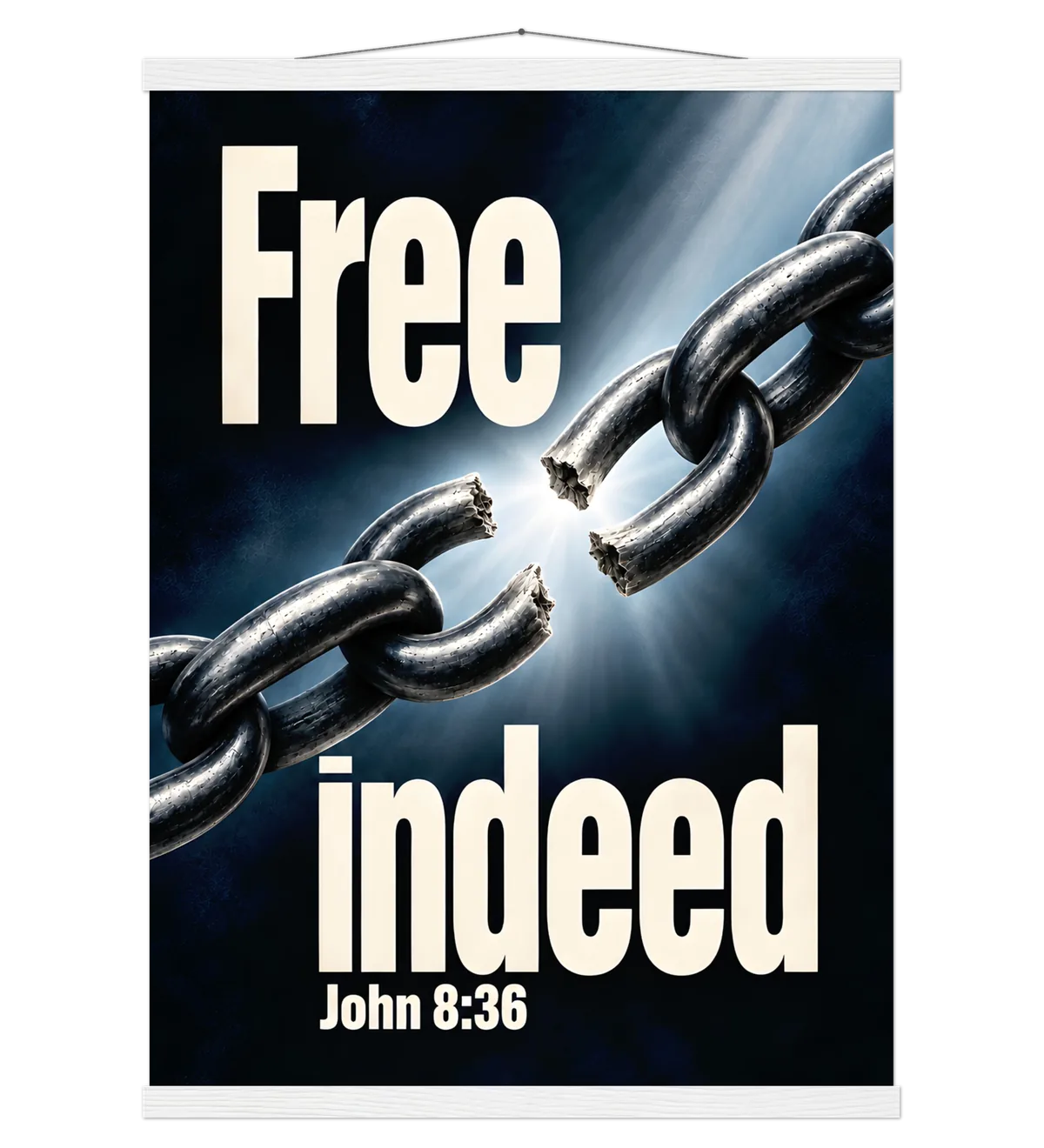 Free Indeed | Poster with hanger — 50x70cm white