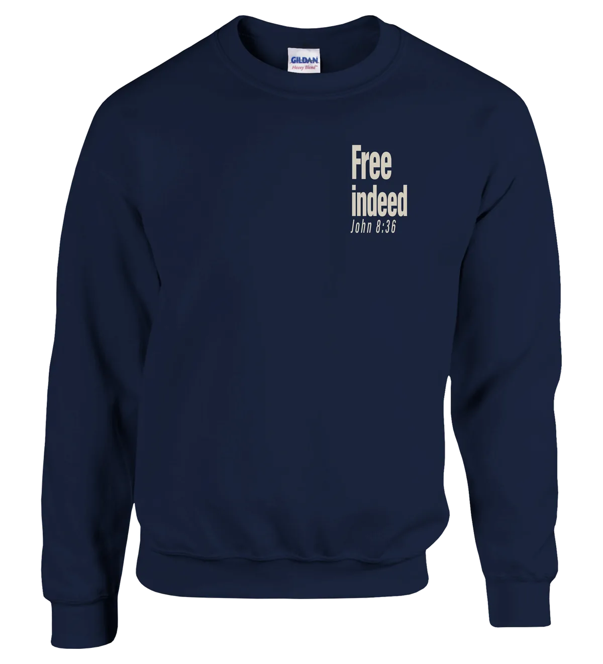 Free Indeed | Sweatshirt — navy front