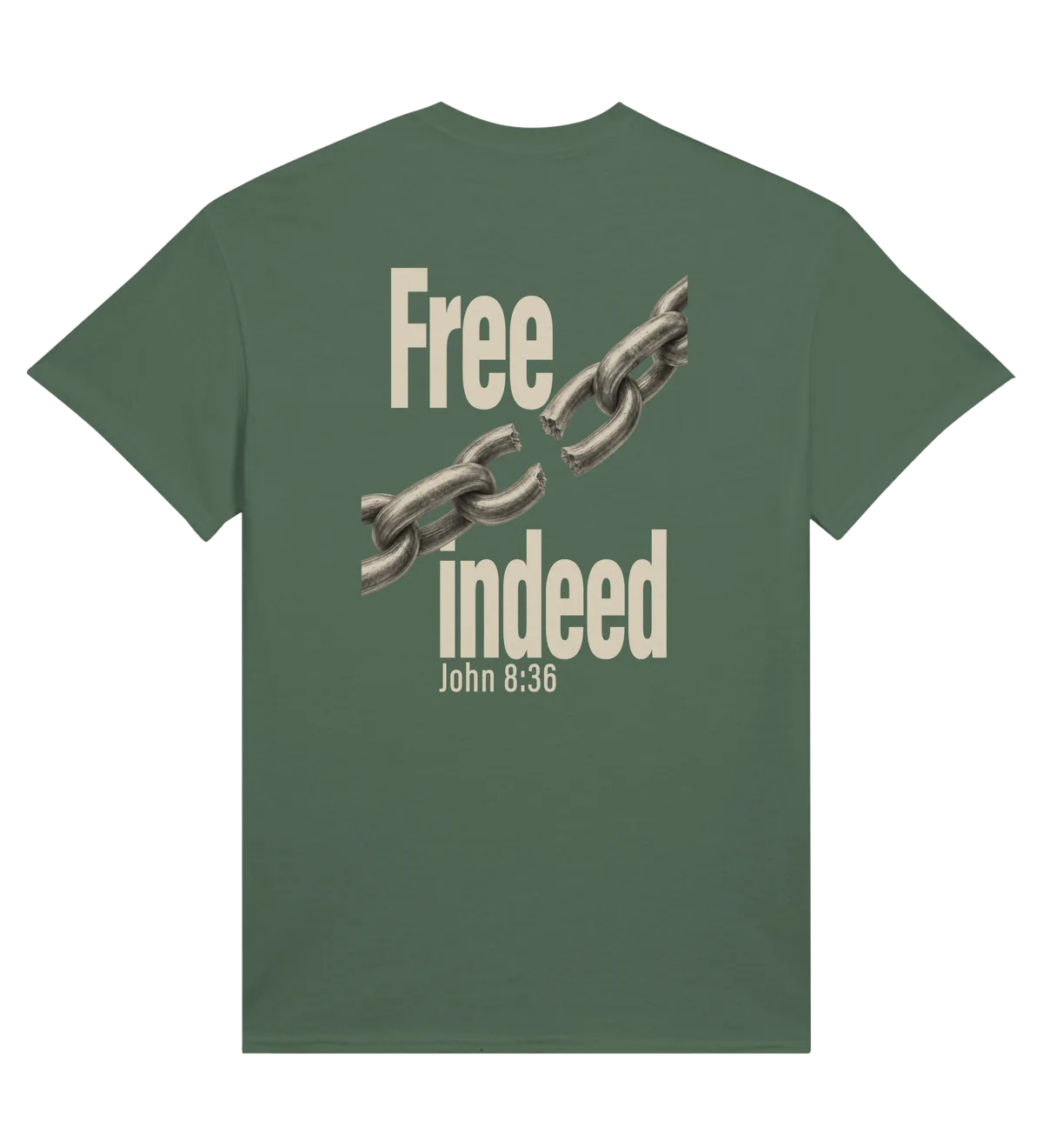 Free Indeed | T-shirt — military green back