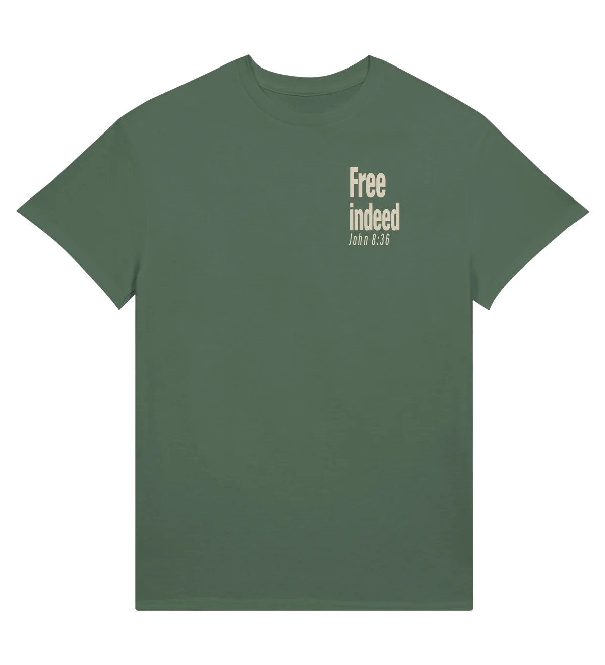 Free Indeed | T-shirt — military green front