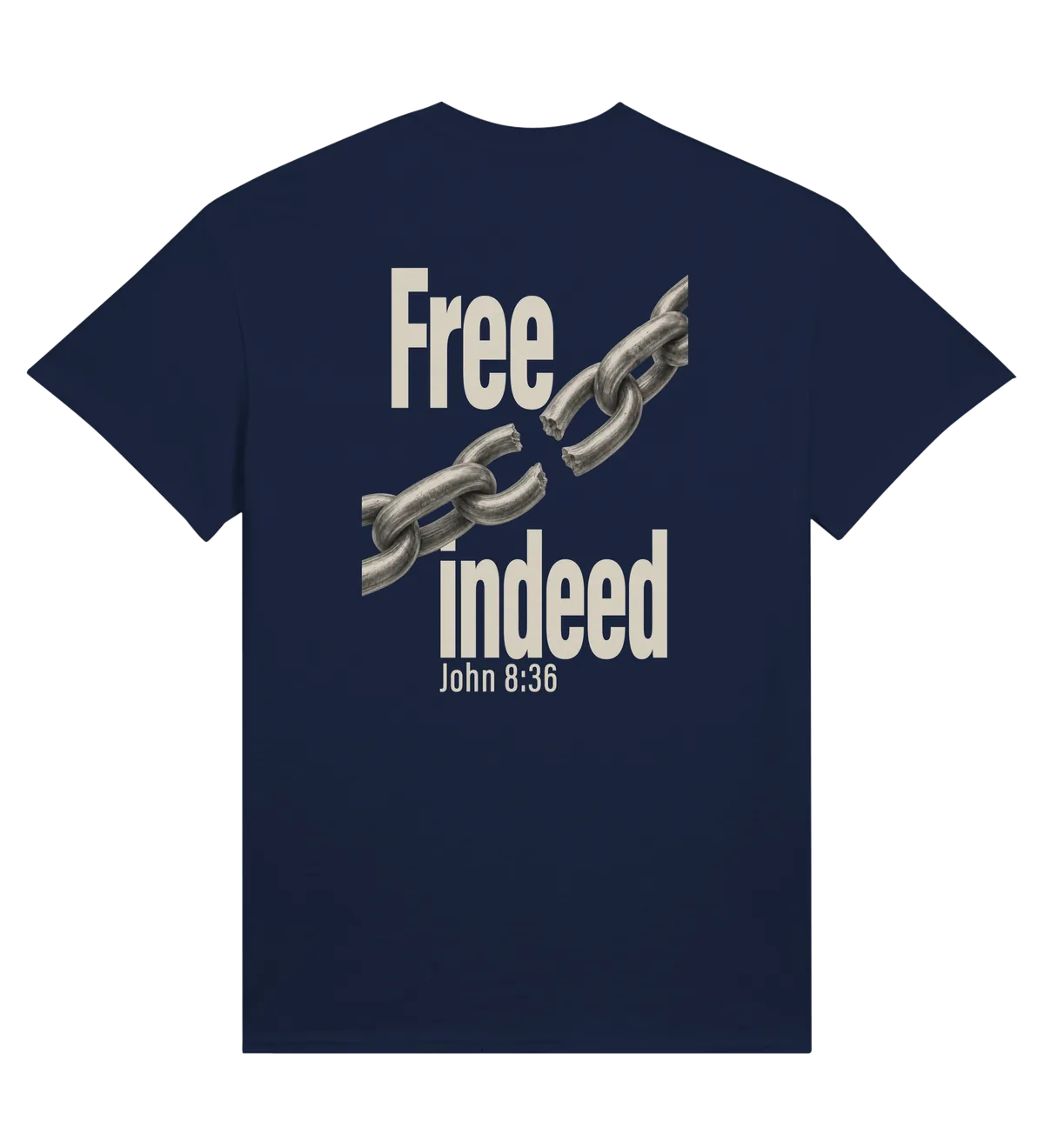 Free Indeed | T-shirt — navy back