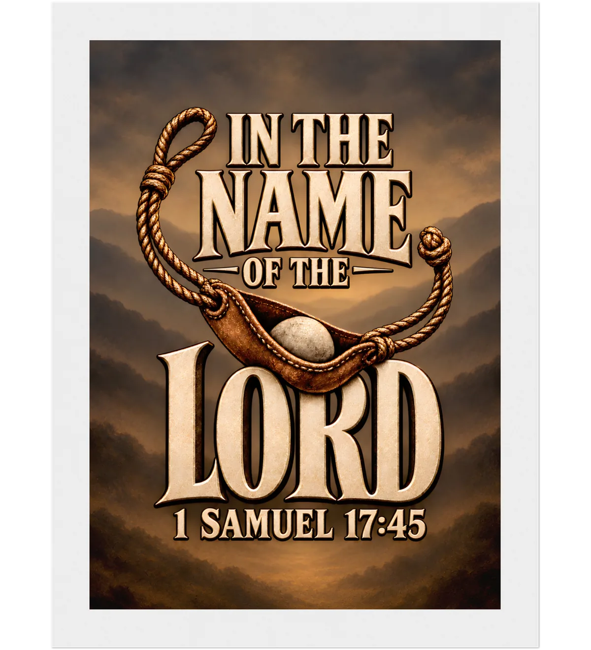In the name of the LORD – Framed poster – 13×18 cm – white