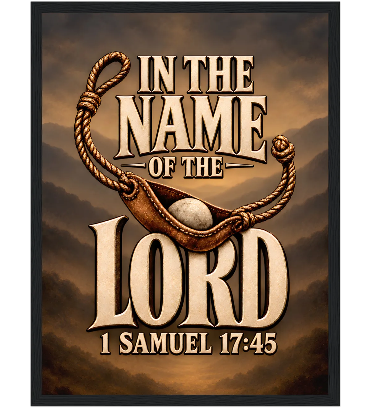 In the name of the LORD – Framed poster – 30×40 cm – black