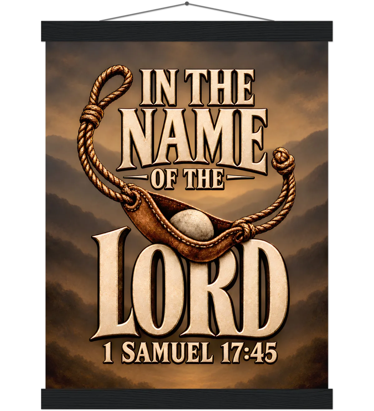 In the name of the LORD – Poster with hanger – 30×40 cm – black