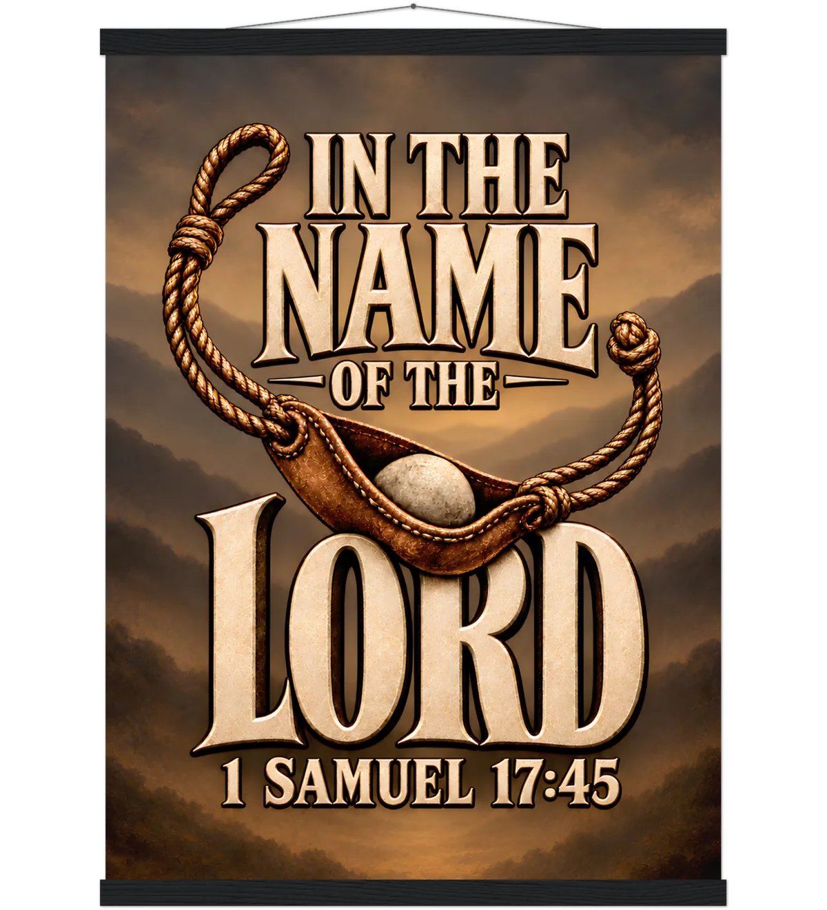 In the name of the LORD – Poster with hanger – 50×70 cm – black