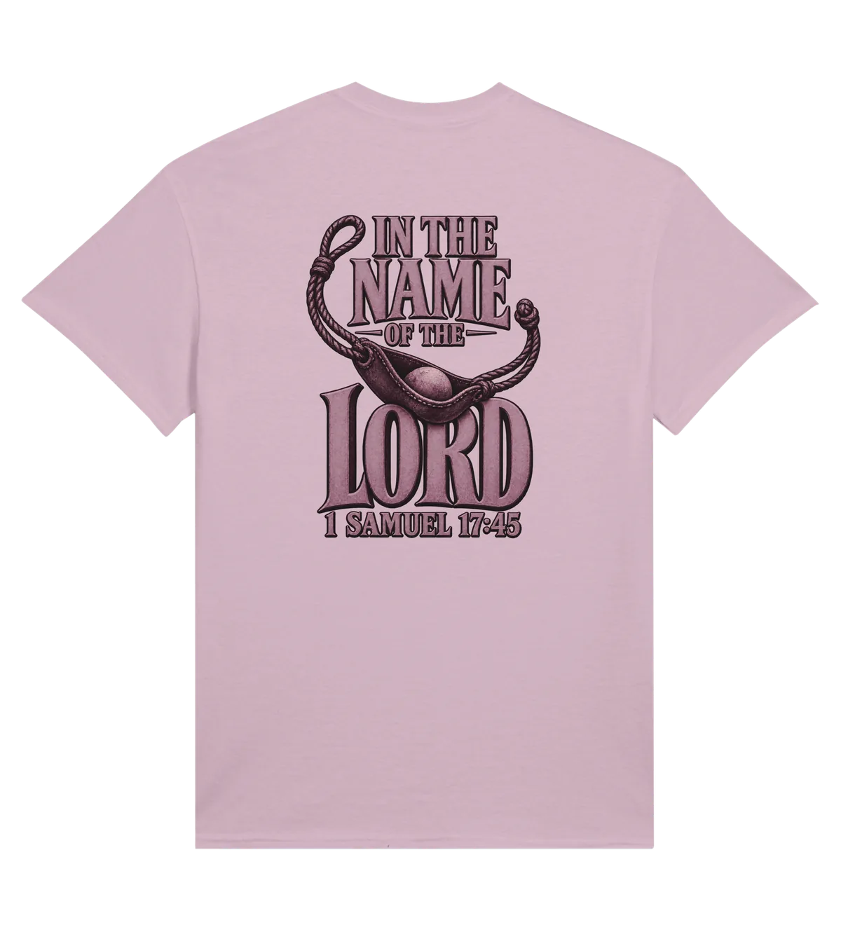 In the name of the LORD | T-shirt — light pink back