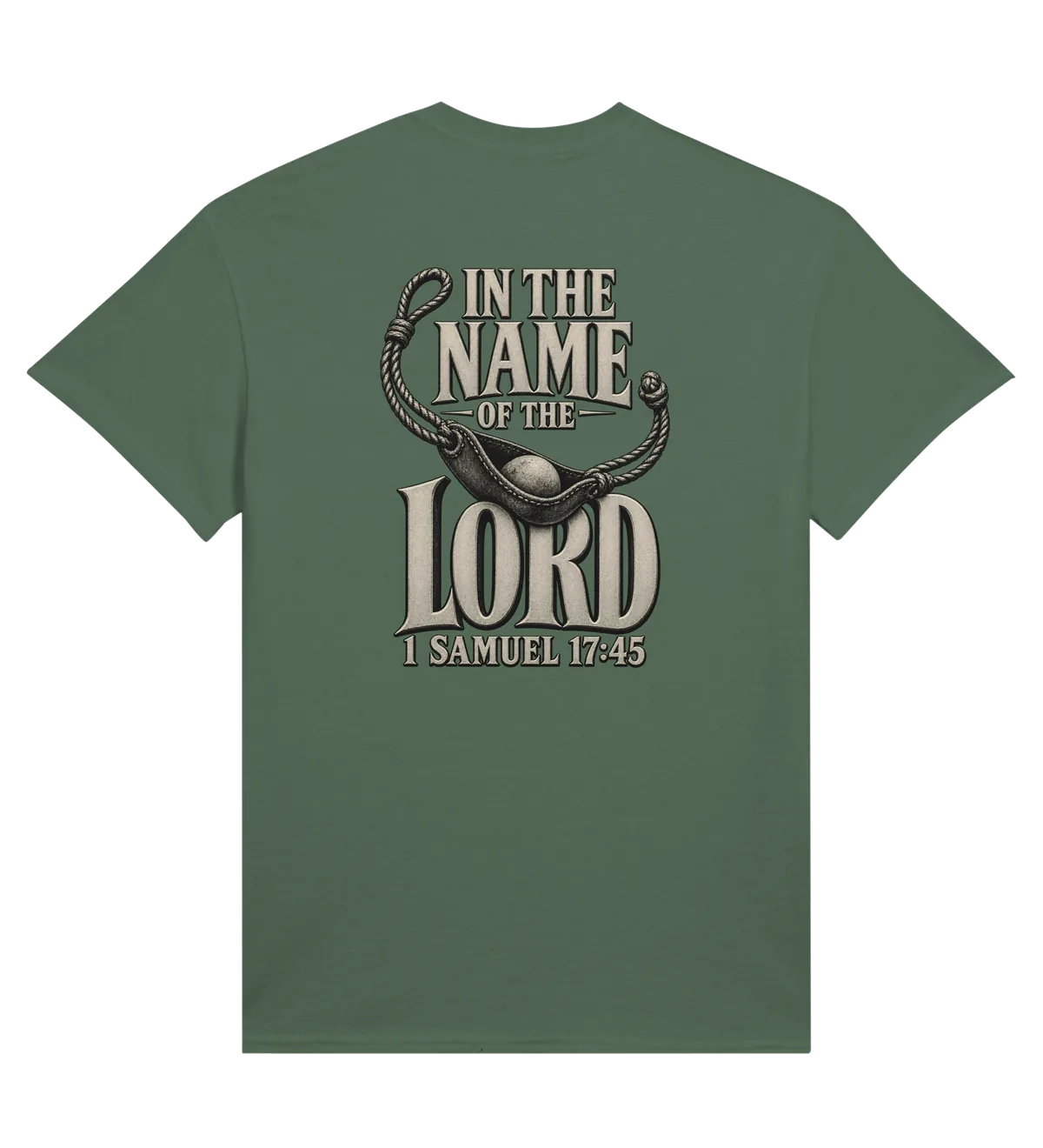 In the name of the LORD | T-shirt — military green back