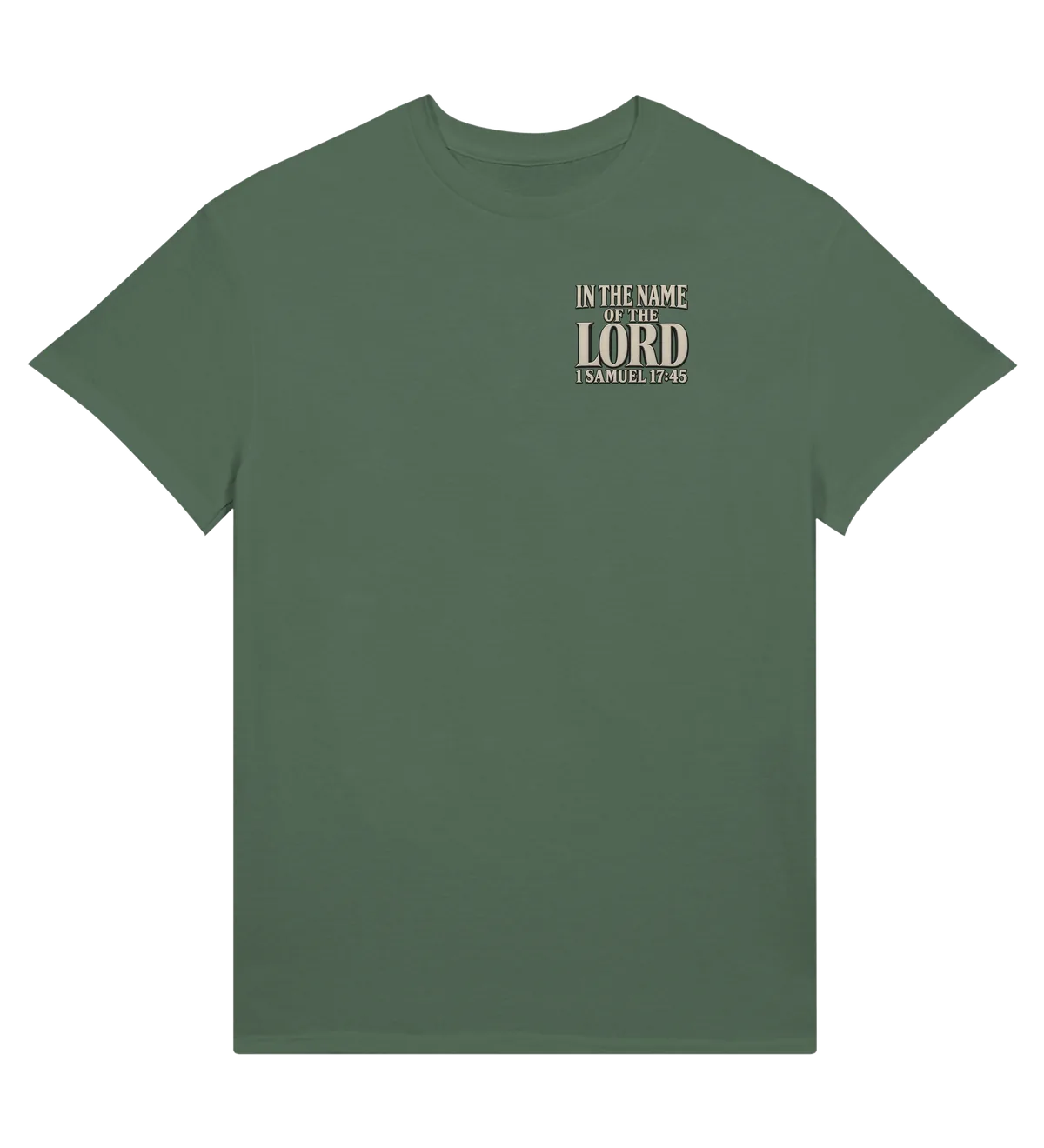In the name of the LORD | T-shirt — military green front