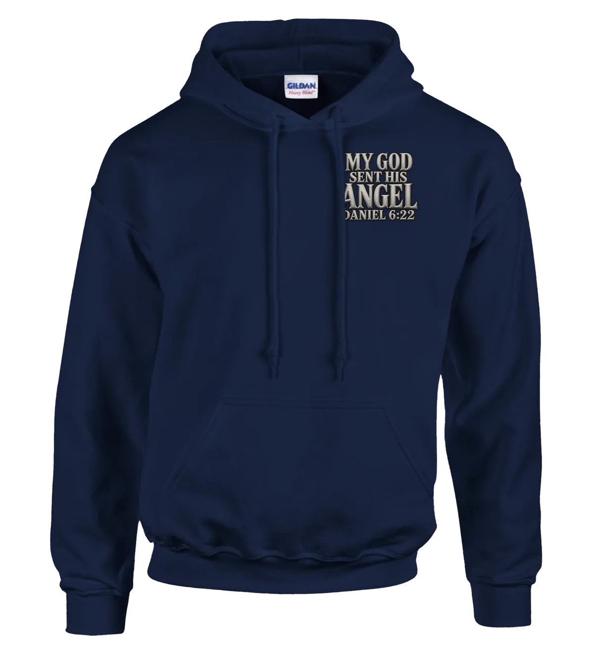 My God sent his angel | Hoodie — navy front