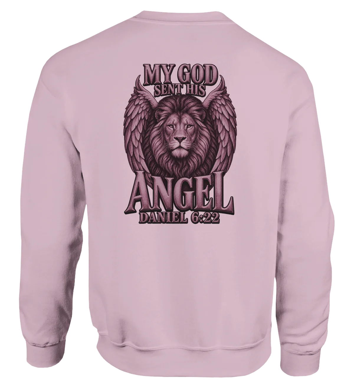 My God sent his angel | Sweatshirt — light pink back