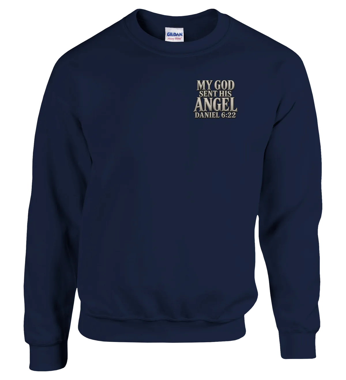My God sent his angel | Sweatshirt — navy front