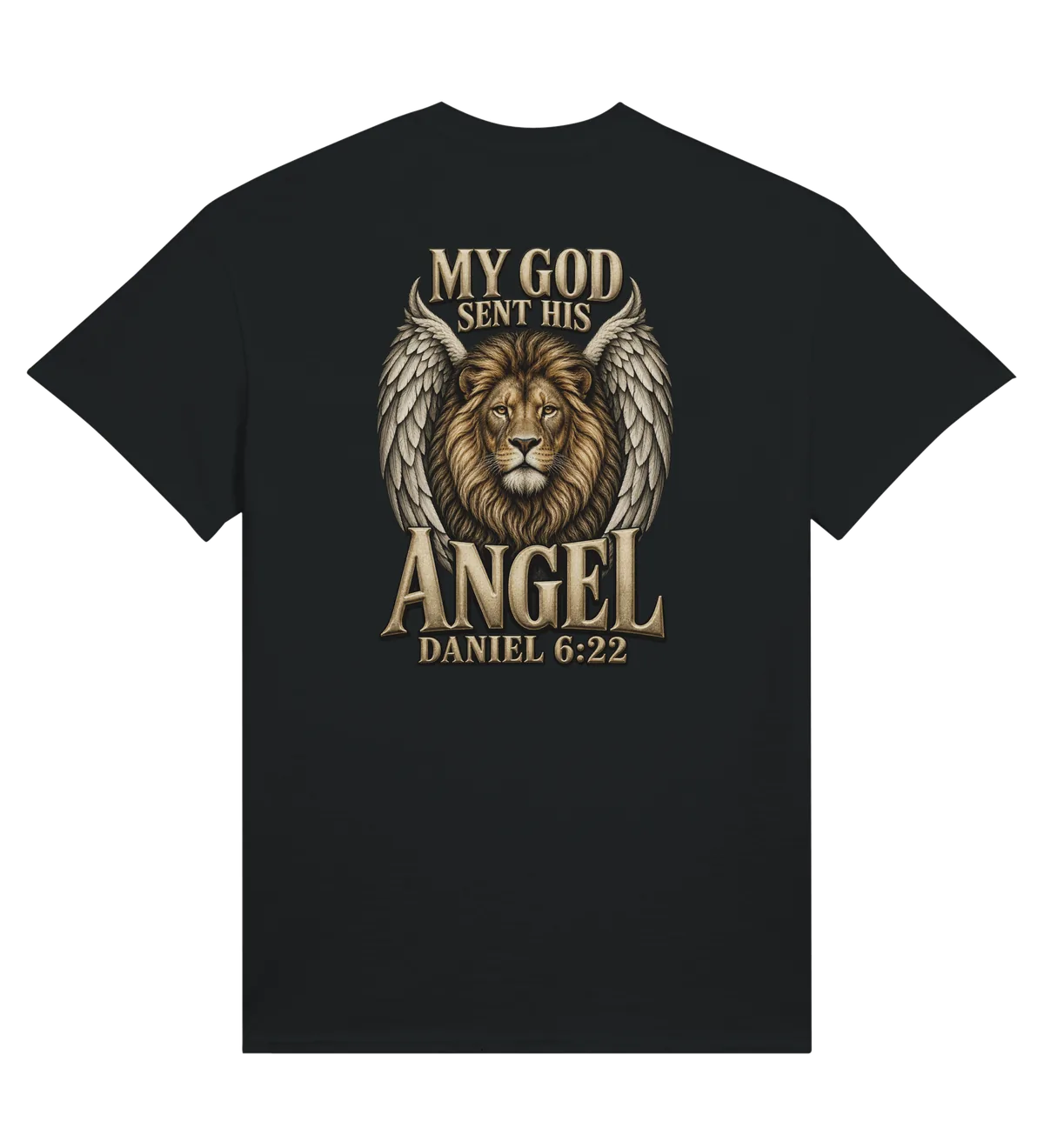 My God sent his angel | T-shirt — black back