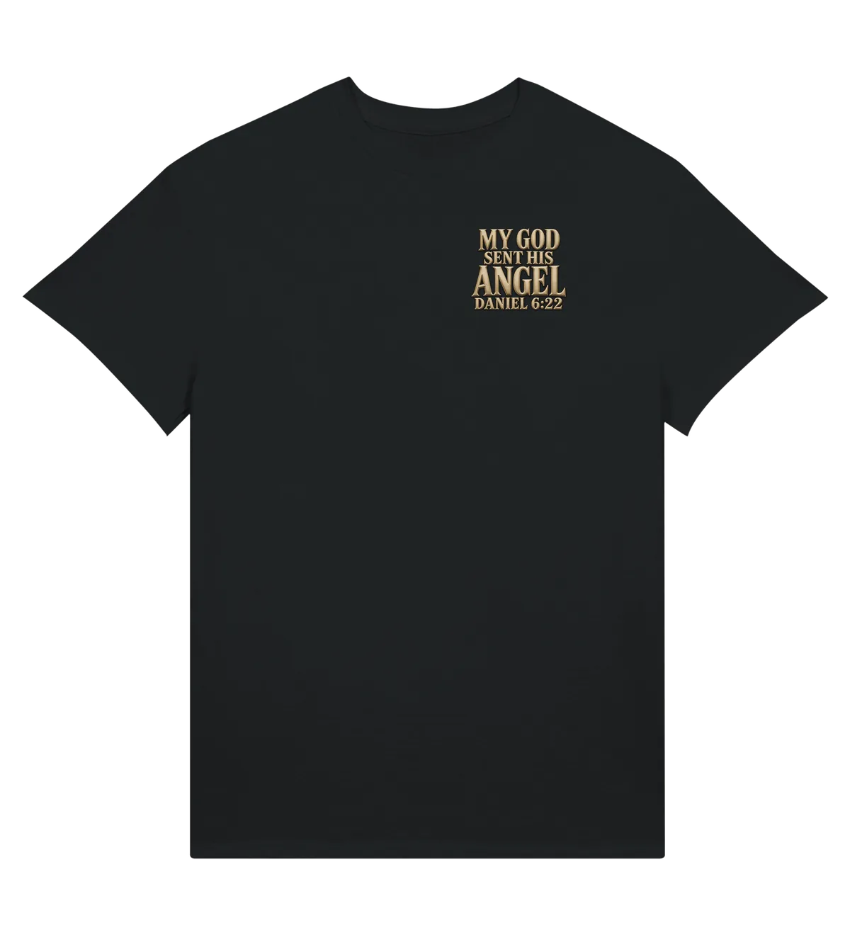 My God sent his angel | T-shirt — black front