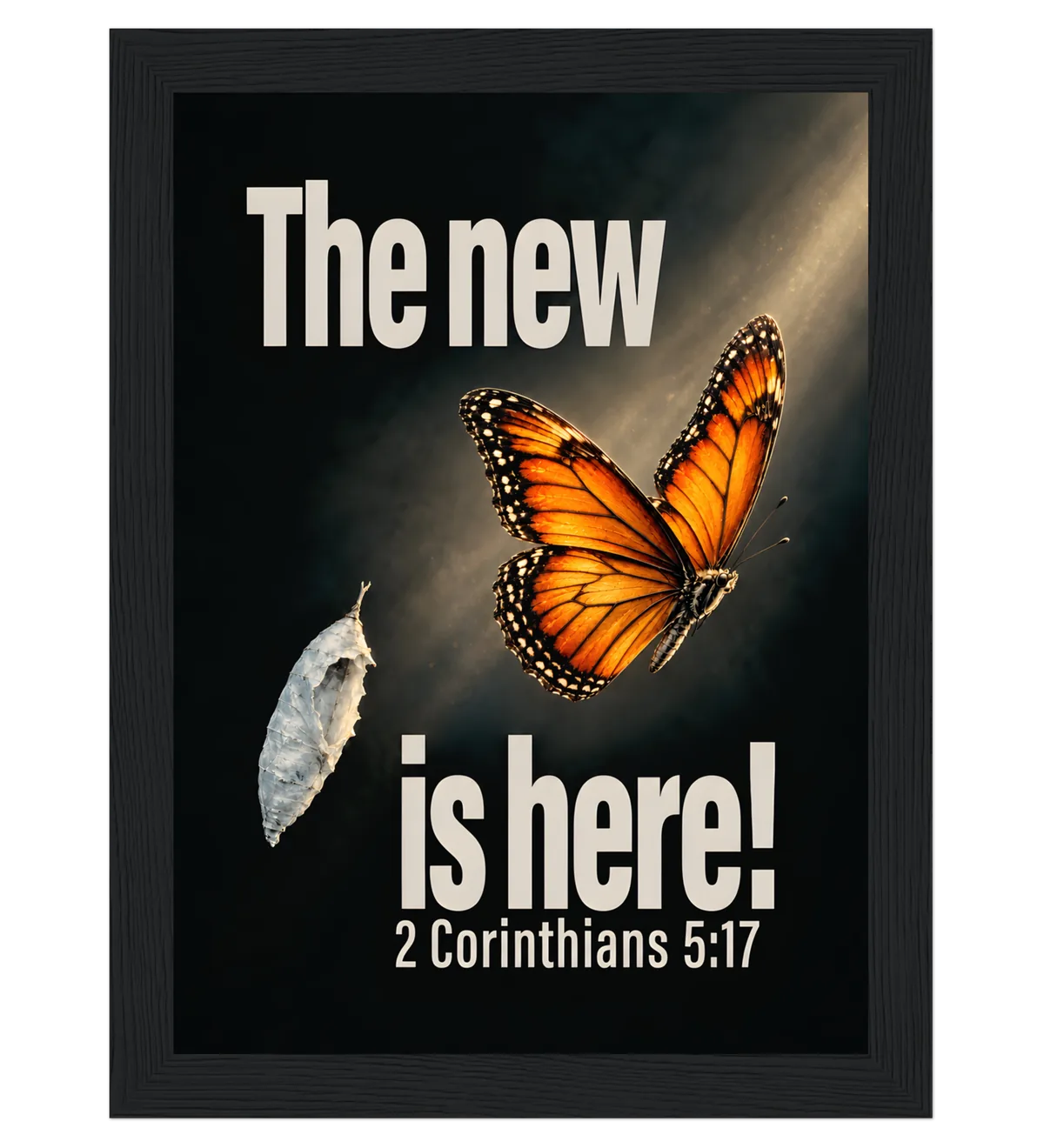 The New Is Here | Framed Poster — 13x18cm black