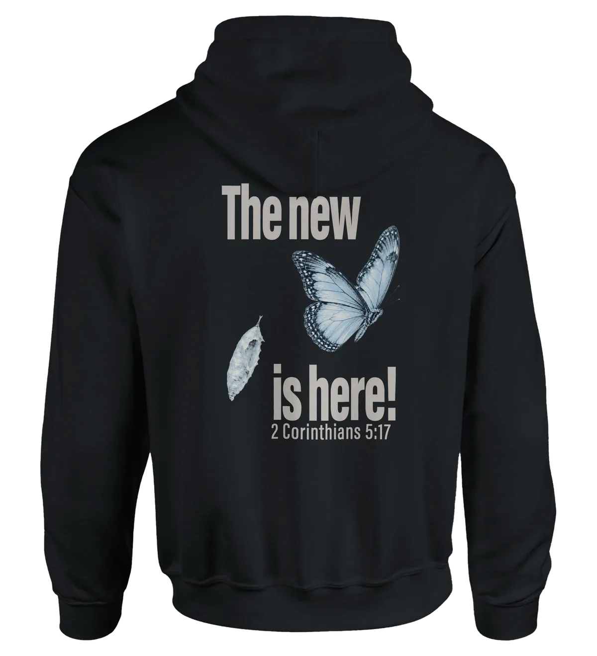 The New is Here | Hoodie — black back
