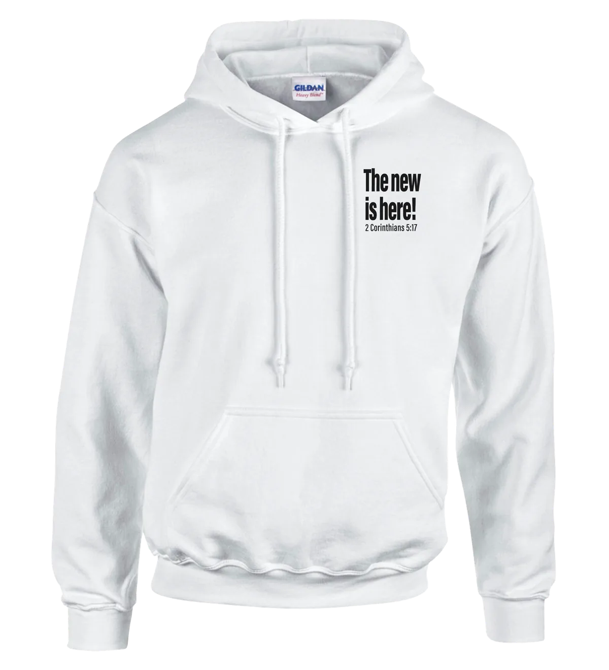 The New is Here | Hoodie — white front