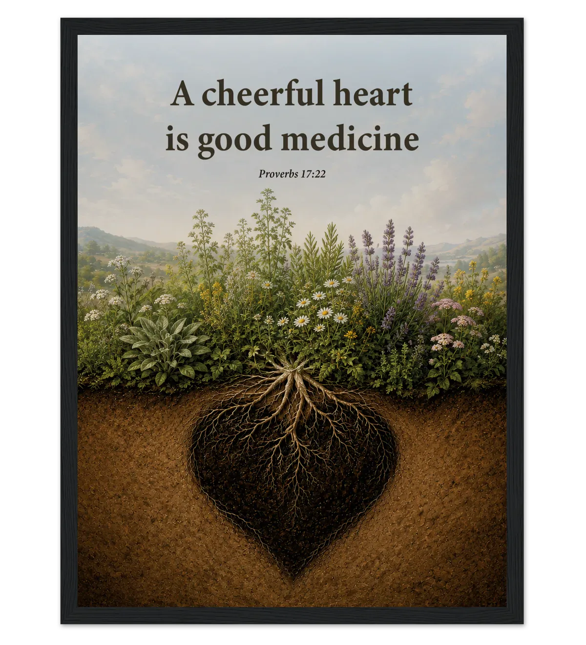 A cheerful heart | Framed