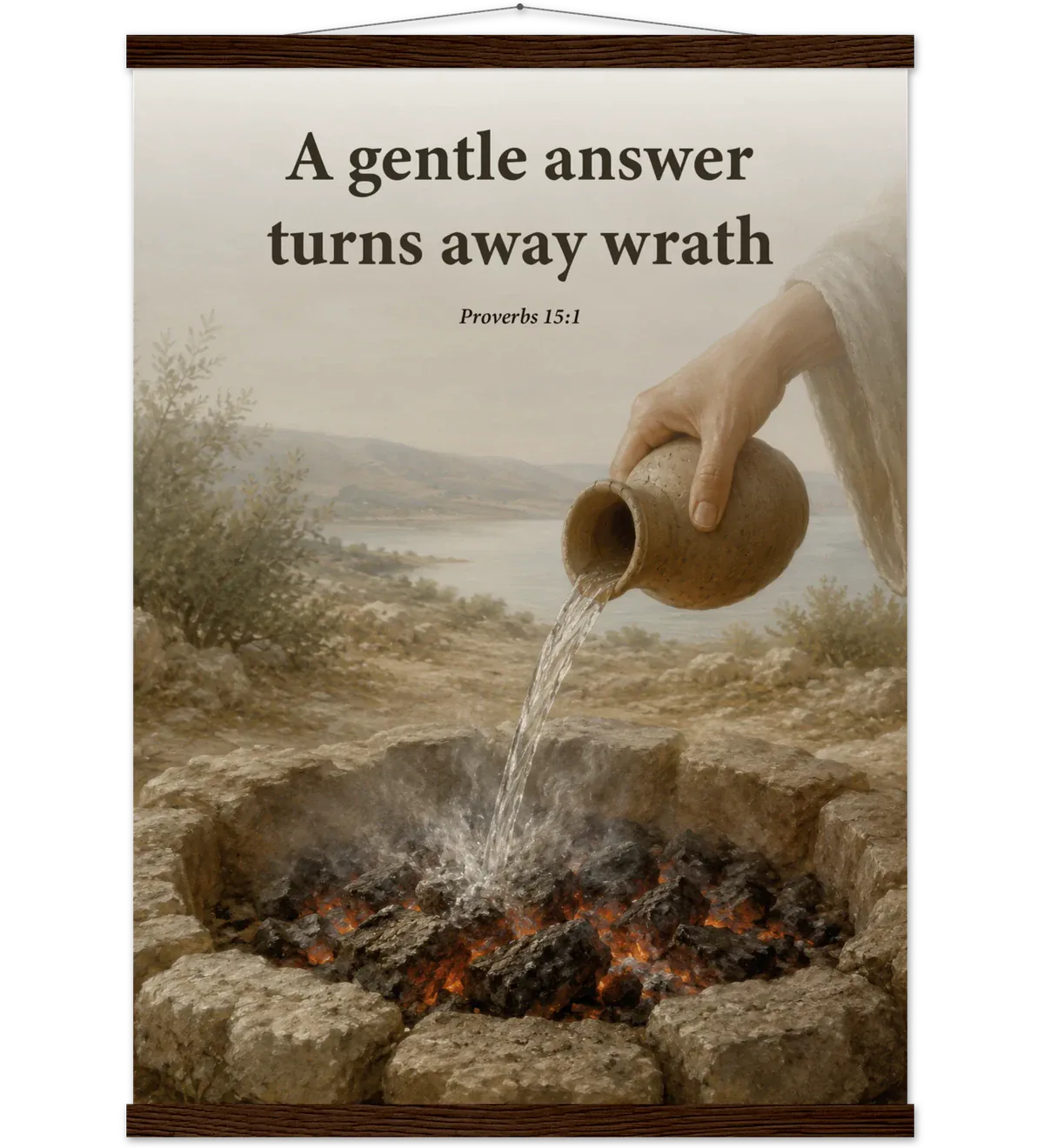 A gentle answer | Poster with hanger