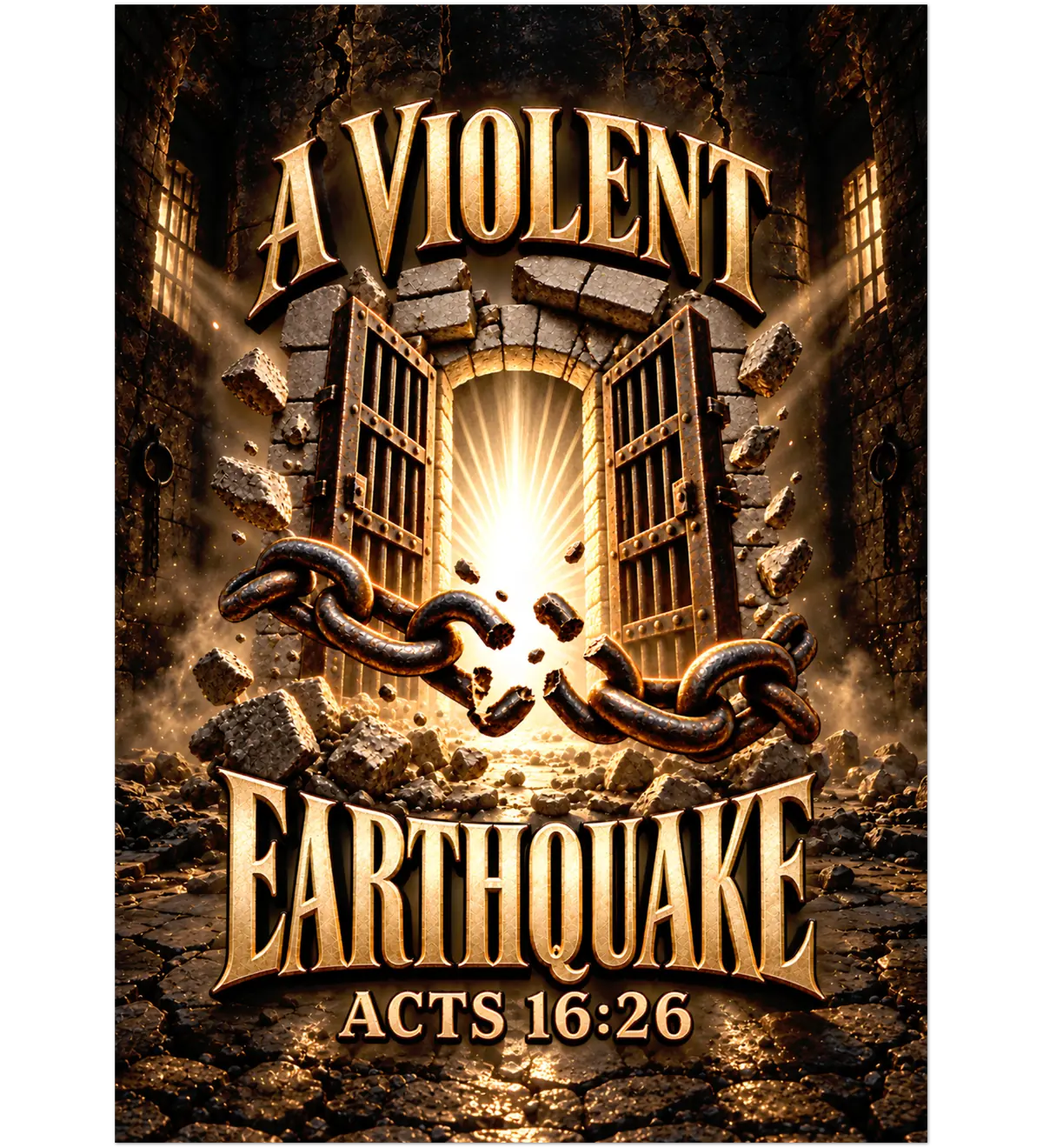 A violent earthquake – Unframed poster – 50×70 cm