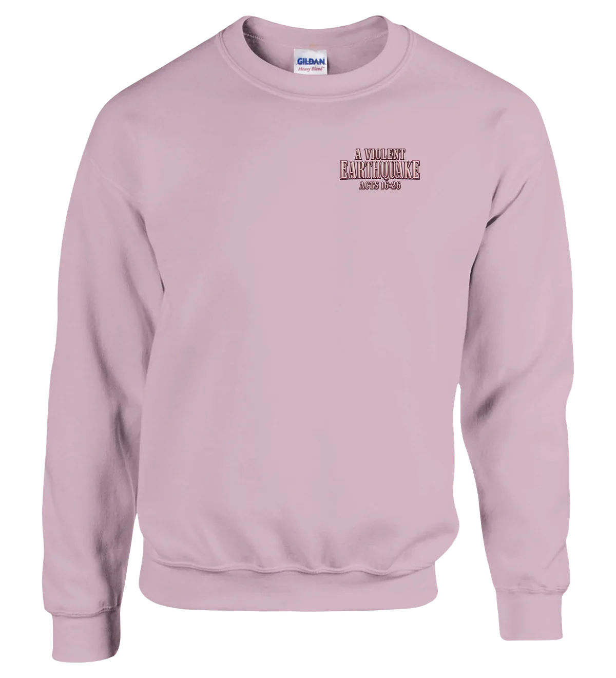 A violent earthquake | Sweatshirt — light pink front