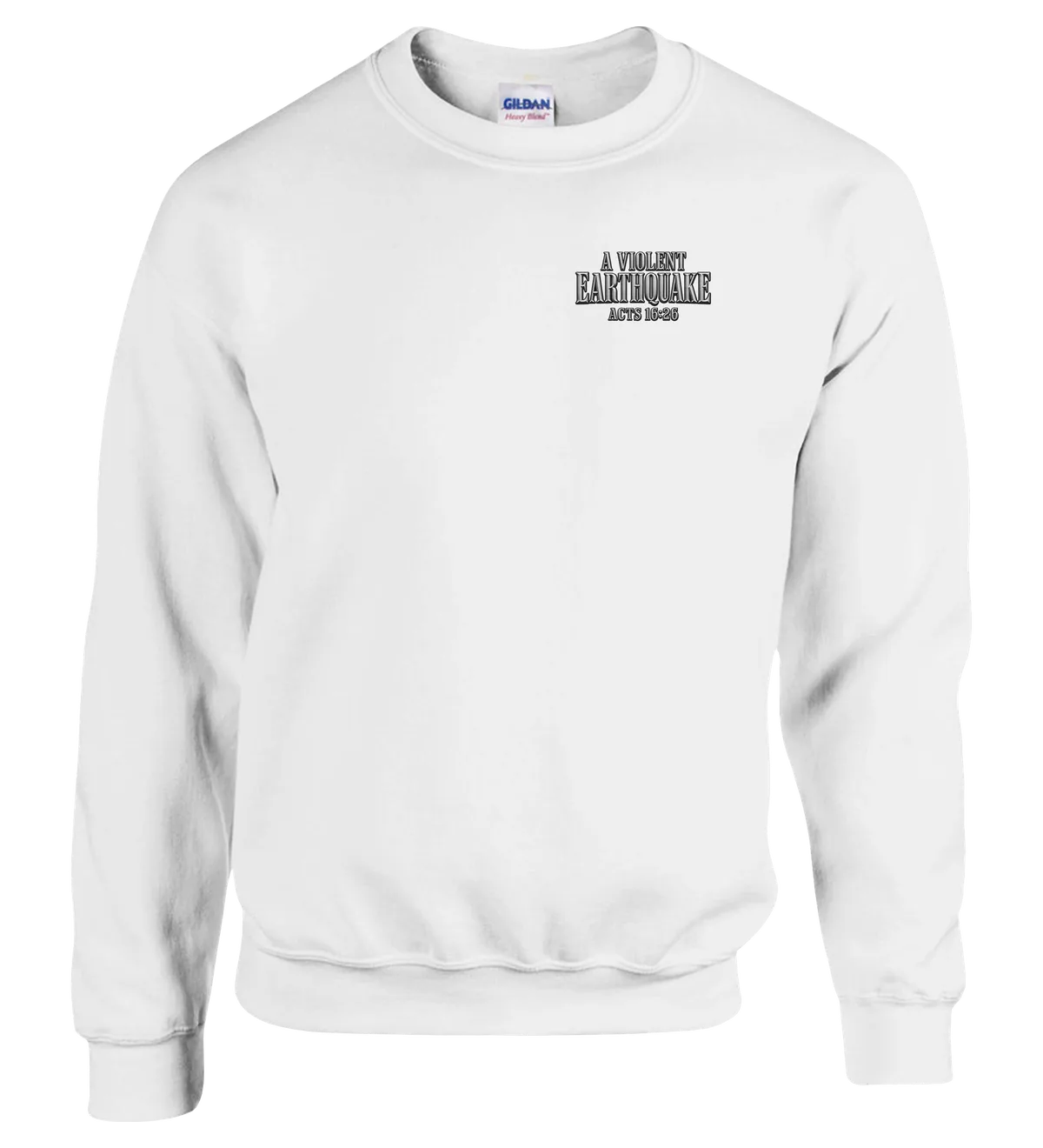 A violent earthquake | Sweatshirt — white front
