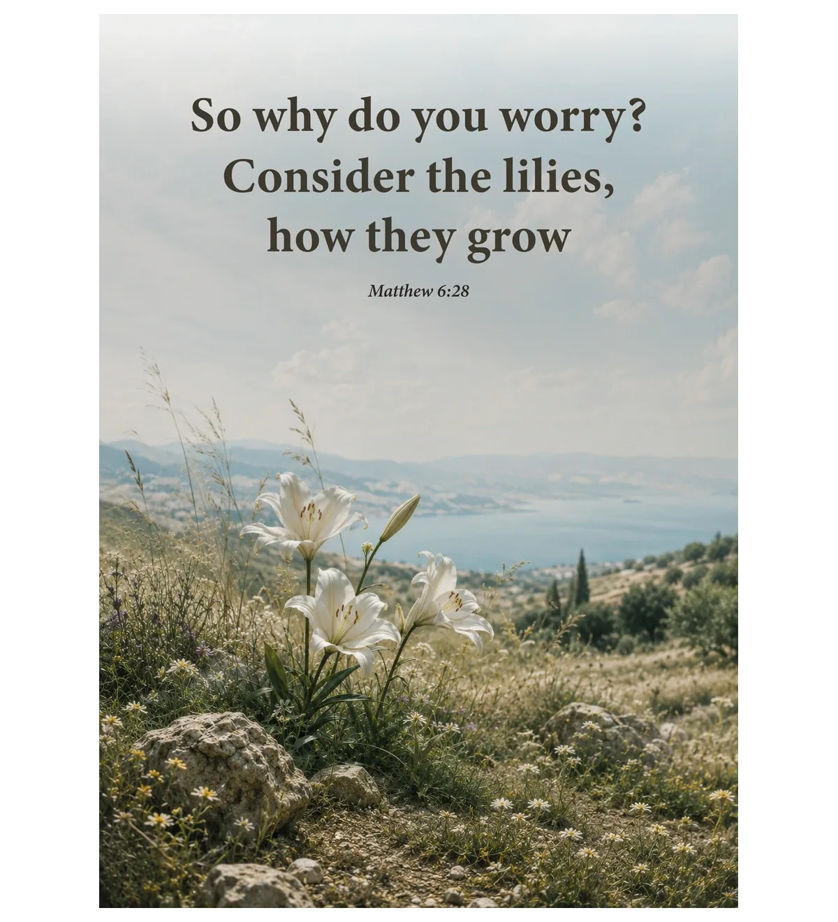 Consider the Lilies | Unframed - unframed poster