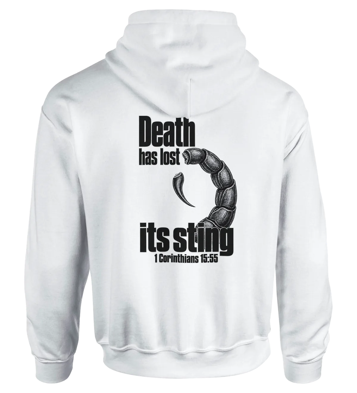 Death has Lost its Sting | Hoodie — white back