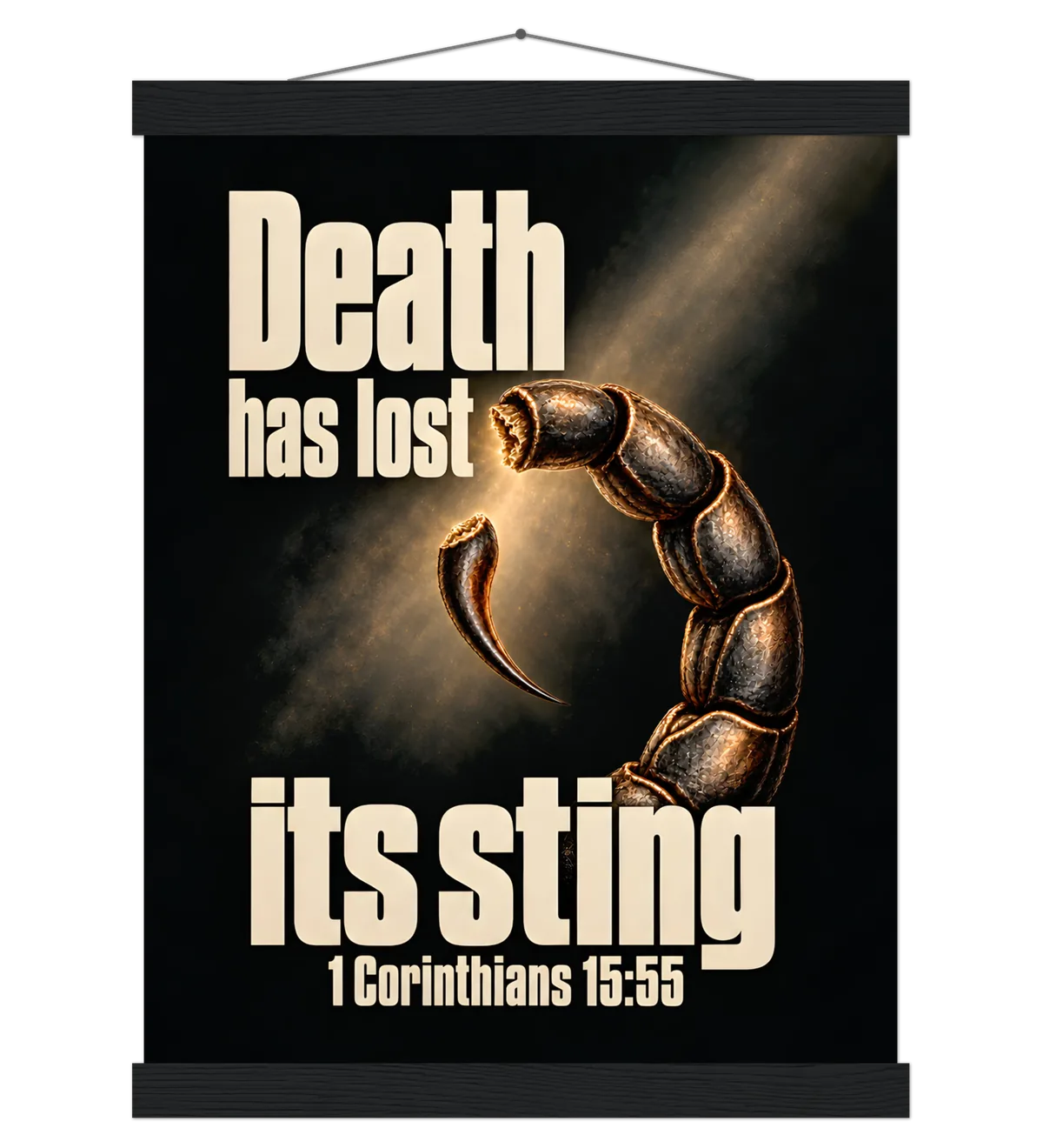 Death has lost its sting | Poster with Hanger — 30x40cm black