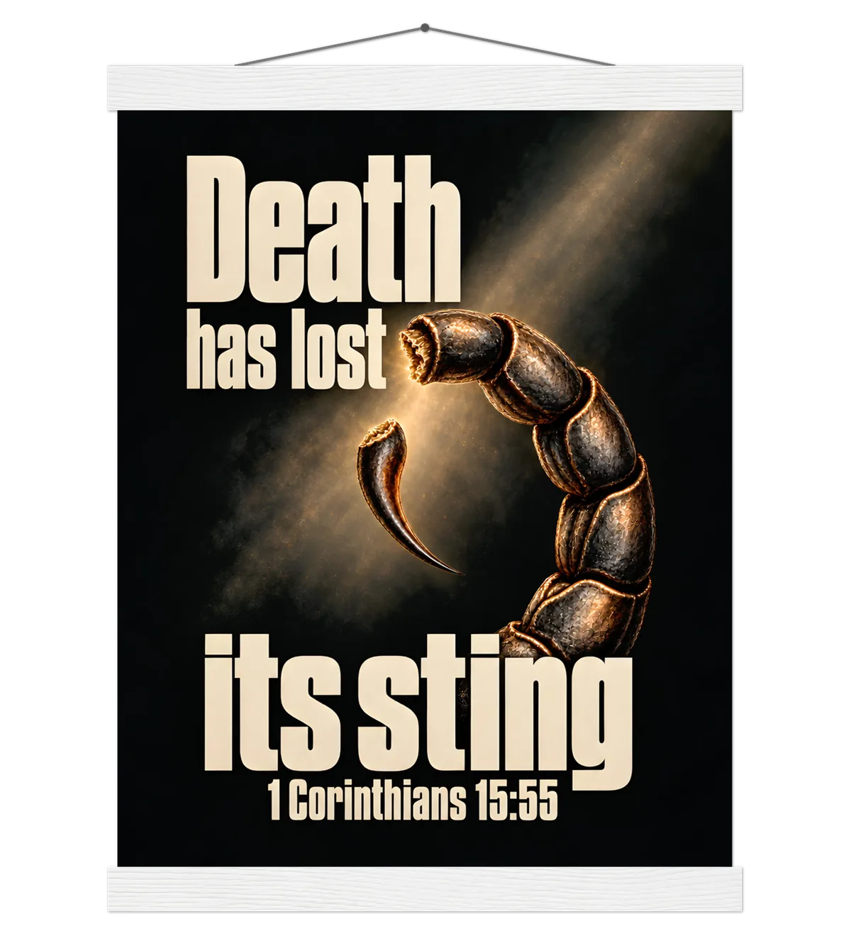 Death has lost its sting | Poster with Hanger — 30x40cm white