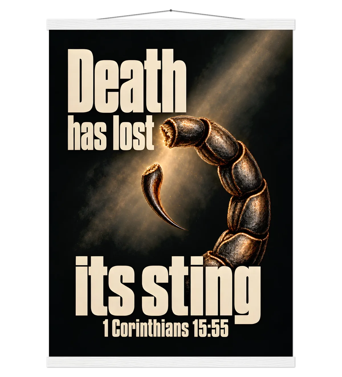 Death has lost its sting | Poster with Hanger — 50x70cm white