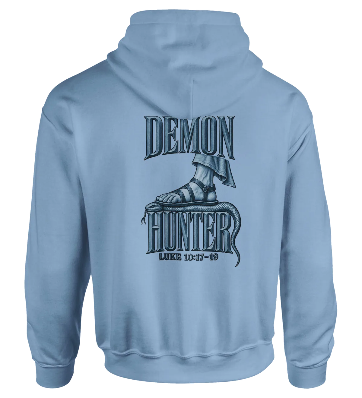 Demon hunter | Hoodie — light blue back