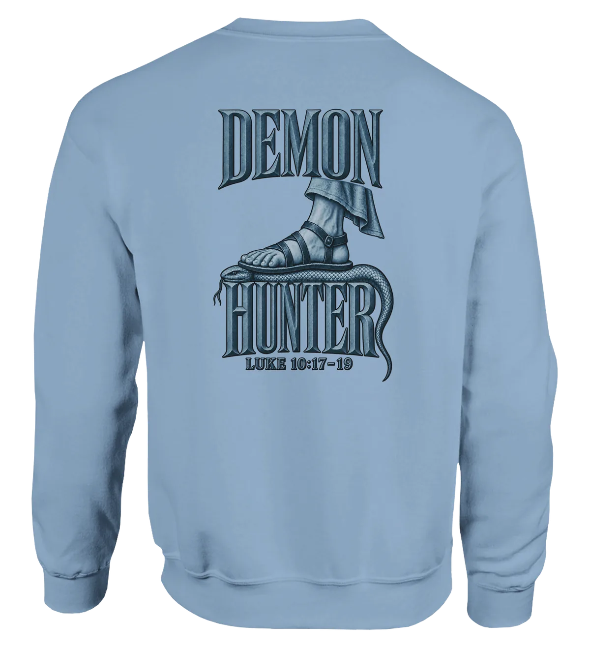 Demon hunter | Sweatshirt — light blue back