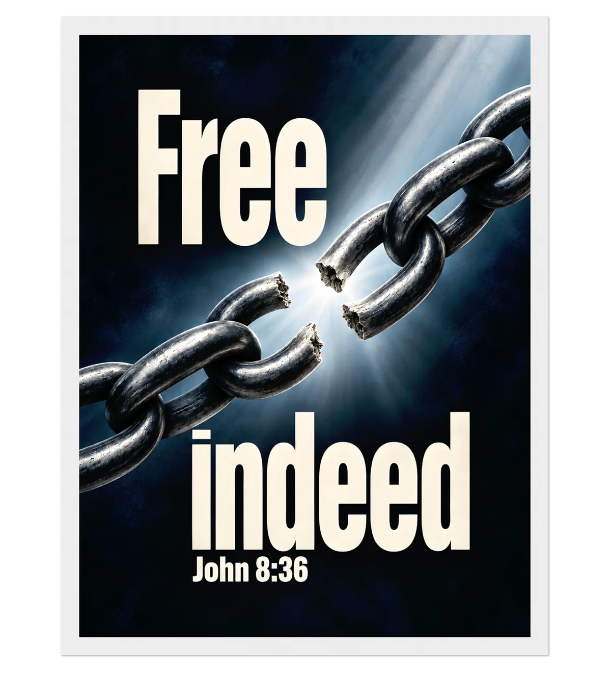 Free Indeed | Framed poster — 30x40cm white