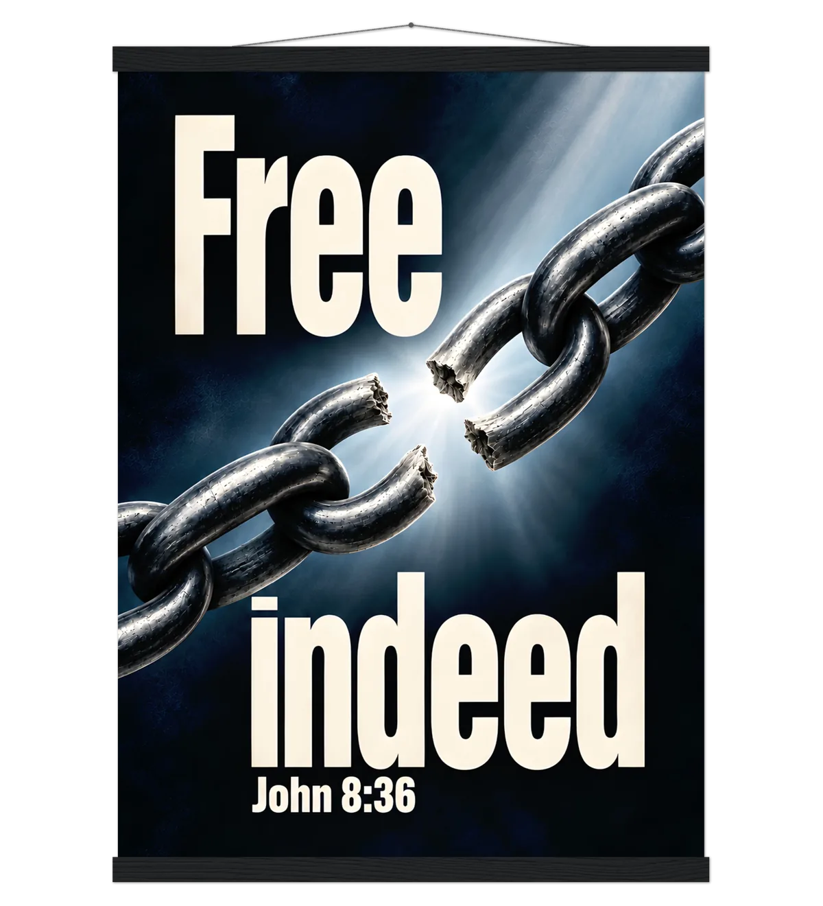 Free Indeed | Poster with hanger — 50x70cm black