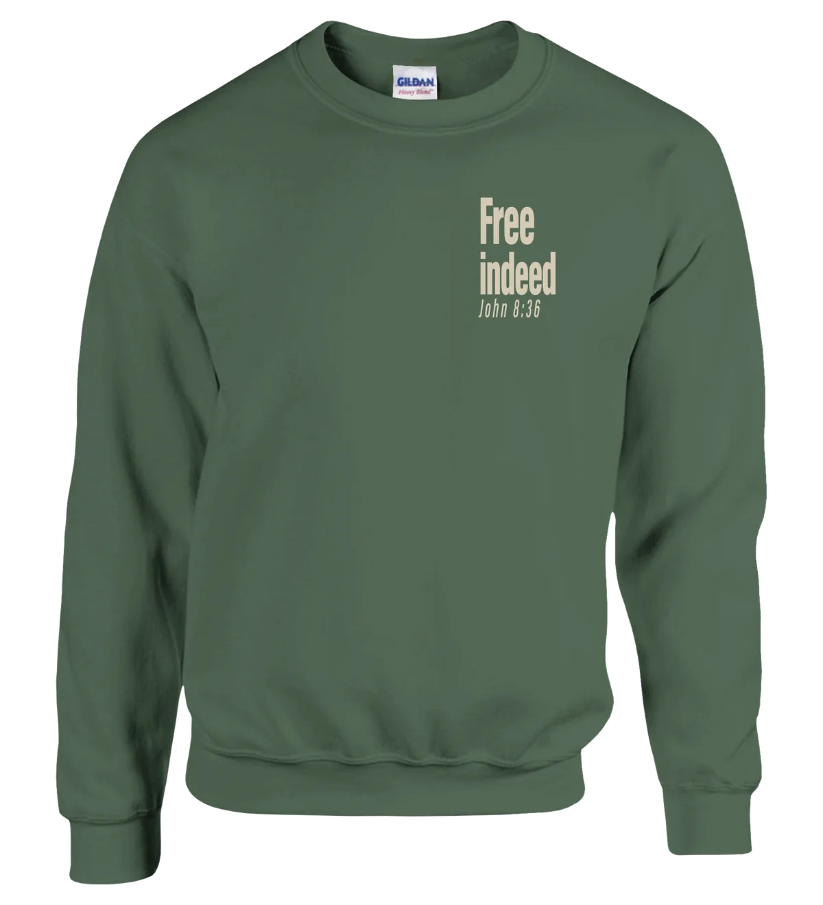 Free Indeed | Sweatshirt — military green front