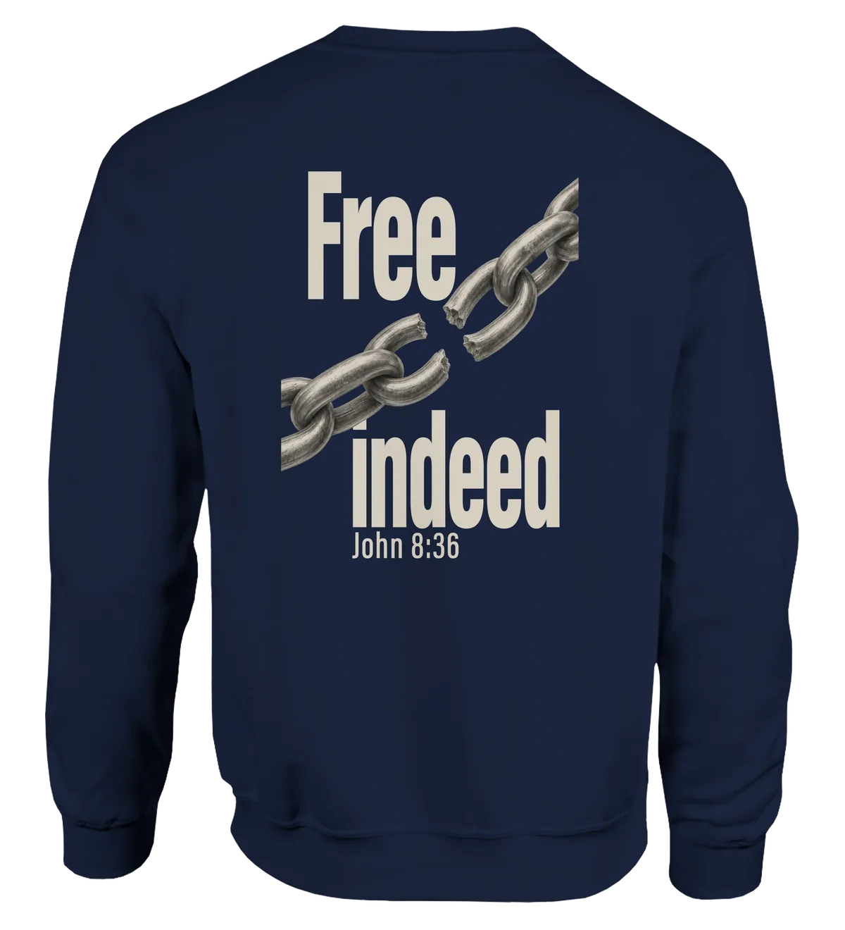 Free Indeed | Sweatshirt — navy back