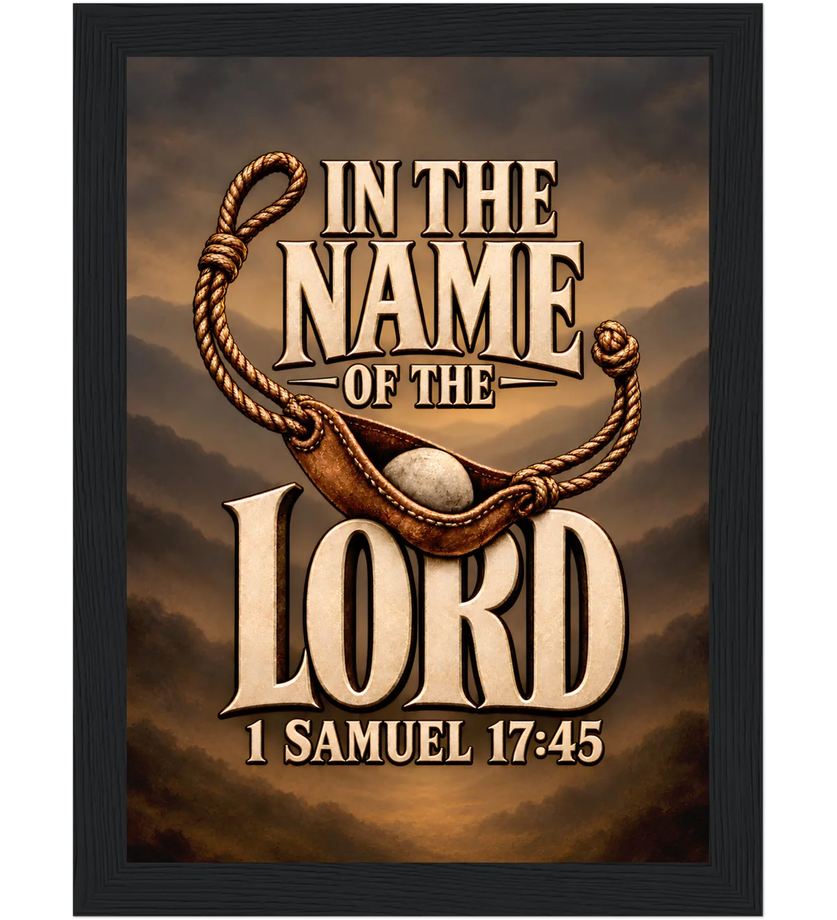In the name of the LORD – Framed poster – 13×18 cm – black